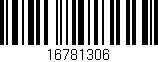 Código de barras (EAN, GTIN, SKU, ISBN): '16781306'
