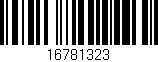 Código de barras (EAN, GTIN, SKU, ISBN): '16781323'