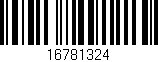 Código de barras (EAN, GTIN, SKU, ISBN): '16781324'