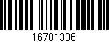 Código de barras (EAN, GTIN, SKU, ISBN): '16781336'