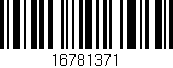 Código de barras (EAN, GTIN, SKU, ISBN): '16781371'