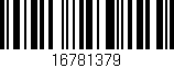 Código de barras (EAN, GTIN, SKU, ISBN): '16781379'