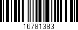 Código de barras (EAN, GTIN, SKU, ISBN): '16781383'