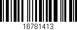 Código de barras (EAN, GTIN, SKU, ISBN): '16781413'
