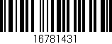 Código de barras (EAN, GTIN, SKU, ISBN): '16781431'