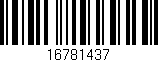 Código de barras (EAN, GTIN, SKU, ISBN): '16781437'