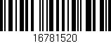 Código de barras (EAN, GTIN, SKU, ISBN): '16781520'