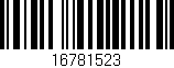 Código de barras (EAN, GTIN, SKU, ISBN): '16781523'