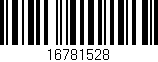 Código de barras (EAN, GTIN, SKU, ISBN): '16781528'
