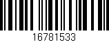 Código de barras (EAN, GTIN, SKU, ISBN): '16781533'