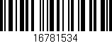 Código de barras (EAN, GTIN, SKU, ISBN): '16781534'