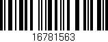 Código de barras (EAN, GTIN, SKU, ISBN): '16781563'