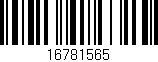 Código de barras (EAN, GTIN, SKU, ISBN): '16781565'