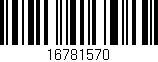 Código de barras (EAN, GTIN, SKU, ISBN): '16781570'