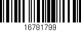 Código de barras (EAN, GTIN, SKU, ISBN): '16781799'