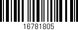 Código de barras (EAN, GTIN, SKU, ISBN): '16781805'