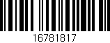 Código de barras (EAN, GTIN, SKU, ISBN): '16781817'