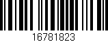 Código de barras (EAN, GTIN, SKU, ISBN): '16781823'