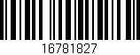 Código de barras (EAN, GTIN, SKU, ISBN): '16781827'