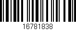 Código de barras (EAN, GTIN, SKU, ISBN): '16781838'