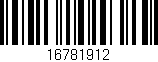 Código de barras (EAN, GTIN, SKU, ISBN): '16781912'