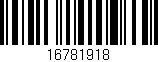 Código de barras (EAN, GTIN, SKU, ISBN): '16781918'