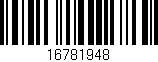 Código de barras (EAN, GTIN, SKU, ISBN): '16781948'