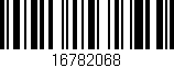Código de barras (EAN, GTIN, SKU, ISBN): '16782068'