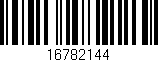 Código de barras (EAN, GTIN, SKU, ISBN): '16782144'