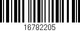 Código de barras (EAN, GTIN, SKU, ISBN): '16782205'