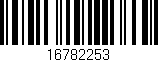 Código de barras (EAN, GTIN, SKU, ISBN): '16782253'
