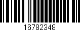 Código de barras (EAN, GTIN, SKU, ISBN): '16782348'