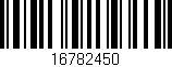 Código de barras (EAN, GTIN, SKU, ISBN): '16782450'