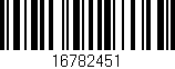 Código de barras (EAN, GTIN, SKU, ISBN): '16782451'