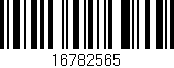 Código de barras (EAN, GTIN, SKU, ISBN): '16782565'