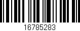 Código de barras (EAN, GTIN, SKU, ISBN): '16785283'