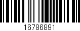 Código de barras (EAN, GTIN, SKU, ISBN): '16786891'