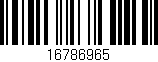 Código de barras (EAN, GTIN, SKU, ISBN): '16786965'