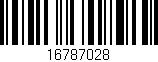 Código de barras (EAN, GTIN, SKU, ISBN): '16787028'