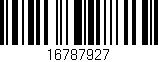 Código de barras (EAN, GTIN, SKU, ISBN): '16787927'