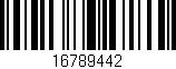 Código de barras (EAN, GTIN, SKU, ISBN): '16789442'