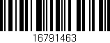 Código de barras (EAN, GTIN, SKU, ISBN): '16791463'