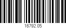 Código de barras (EAN, GTIN, SKU, ISBN): '16792.05'