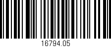 Código de barras (EAN, GTIN, SKU, ISBN): '16794.05'