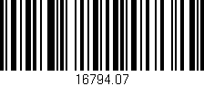 Código de barras (EAN, GTIN, SKU, ISBN): '16794.07'