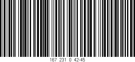Código de barras (EAN, GTIN, SKU, ISBN): '167_231_0_42-45'