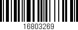 Código de barras (EAN, GTIN, SKU, ISBN): '16803269'