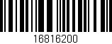 Código de barras (EAN, GTIN, SKU, ISBN): '16816200'