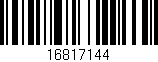 Código de barras (EAN, GTIN, SKU, ISBN): '16817144'