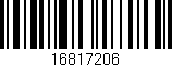 Código de barras (EAN, GTIN, SKU, ISBN): '16817206'